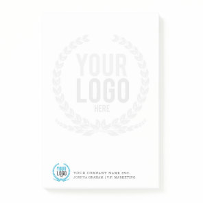Your Business Logo Faded Backdrop Customized Post-it Notes