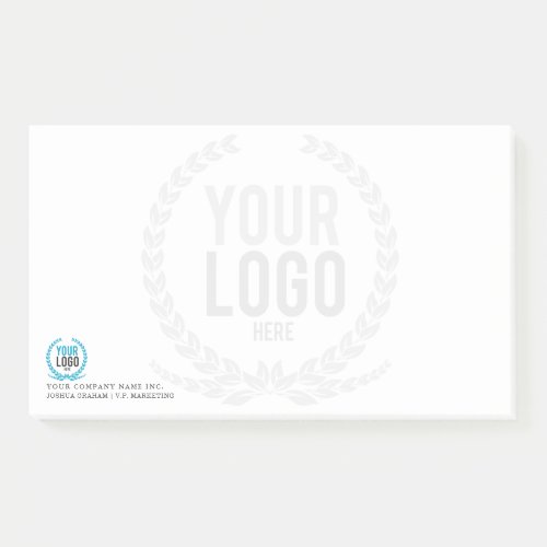 Your Business Logo Faded Backdrop  HUGE Custom Post_it Notes