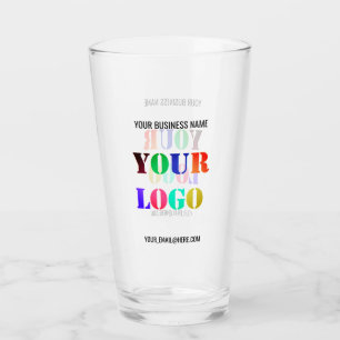 Your Business Logo Glass Example with Custom Text