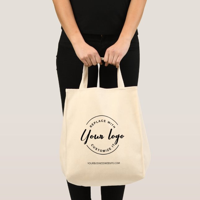 Your Business logo here and website Custom Tote Bag (Front (Product))