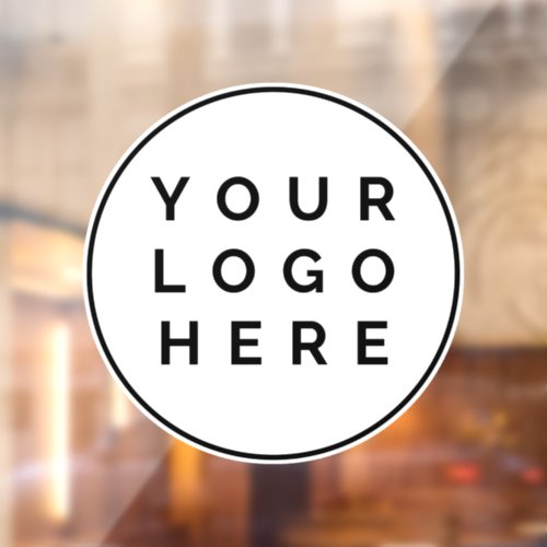 Your Business Logo Here Black Circle Window Cling