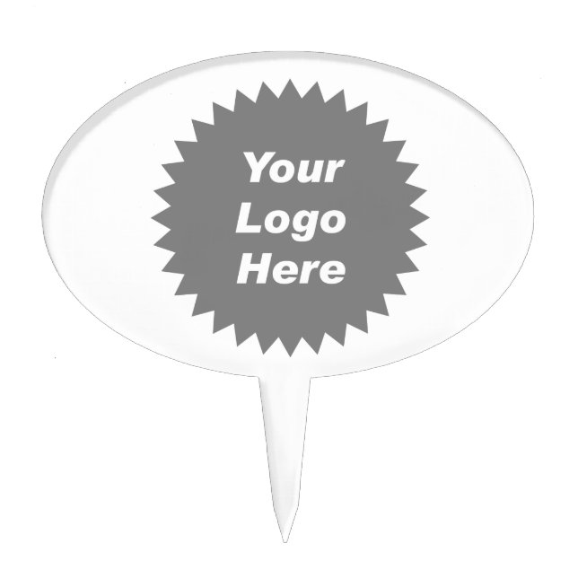 Your business logo here promo cake topper (Front)