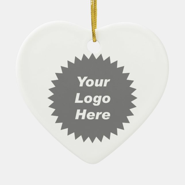 Your business logo here promo ceramic ornament (Front)