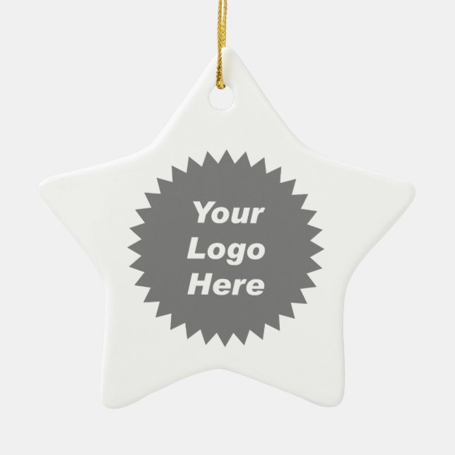 Your business logo here promo ceramic ornament (Front)