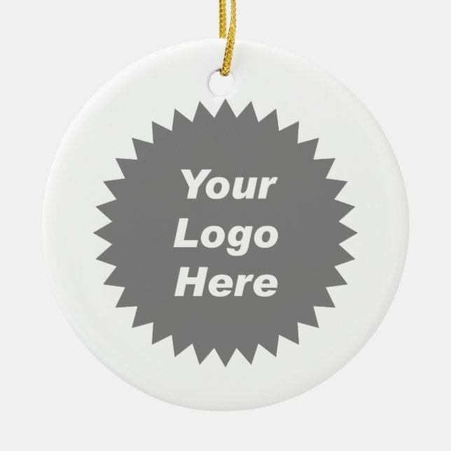 Your business logo here promo ceramic ornament (Front)