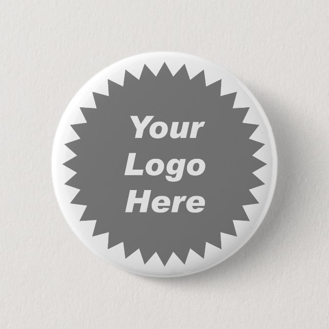Your business logo here promo pinback button (Front)