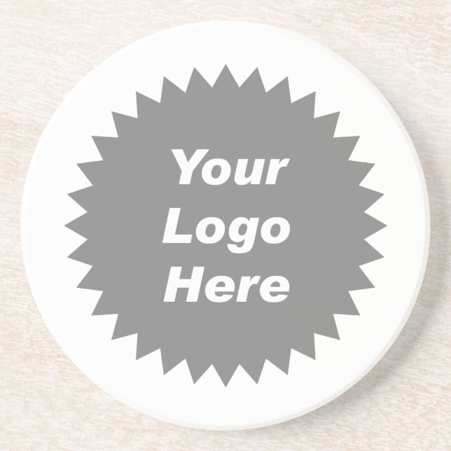 Your business logo here promo sandstone coaster (Front)