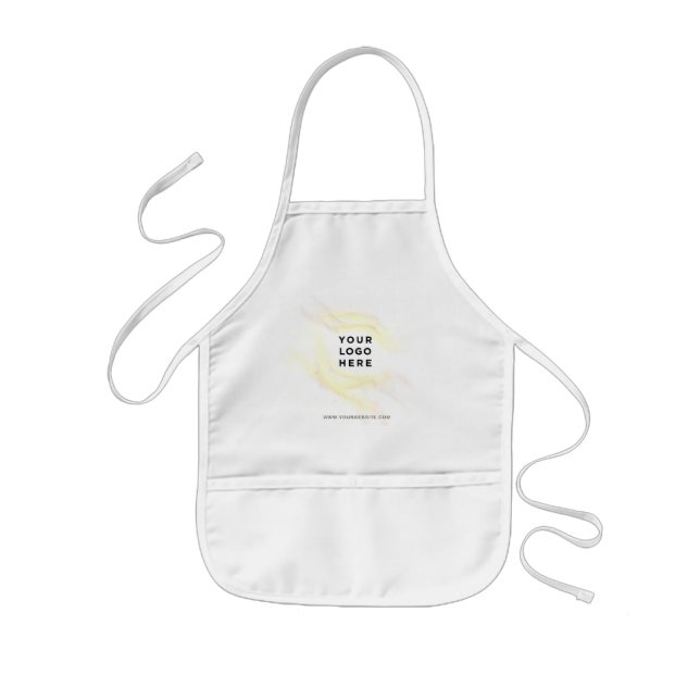 Your Business Logo Here Yellow Honey Branded Kids' Apron (Front)