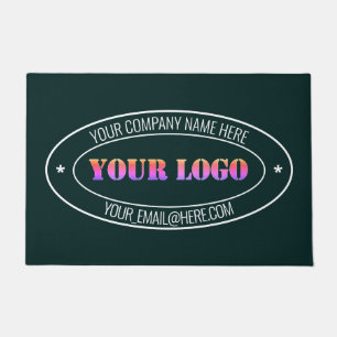 Your Business Logo Info Branded Office Doormat