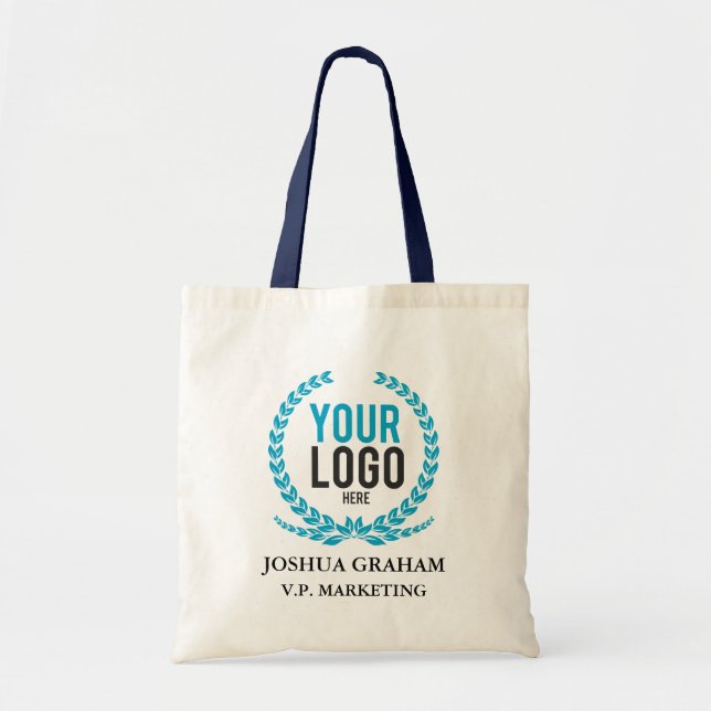Your Business Logo | Job Title Custom Employee Tote Bag (Front)