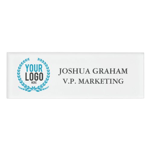 Your Business Logo  Job Title Custom Name Tag