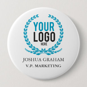 Your Business Logo   Job Title Custom Pinback Button