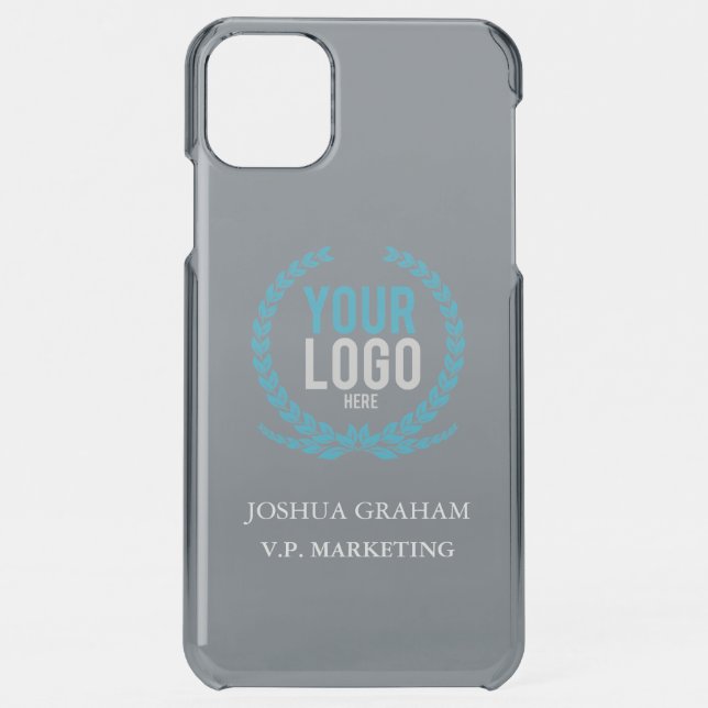 Your Business Logo | Job Title Custom Uncommon iPhone Case (Back)