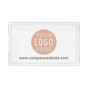 Your Business Logo Minimal Company Custom Acrylic Tray