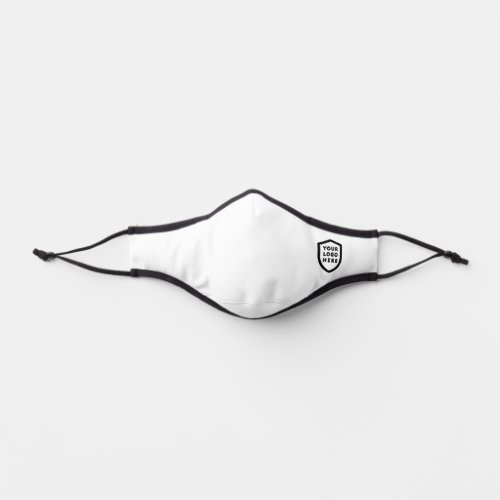 Your Business Logo  Minimalist Clean Simple White Premium Face Mask