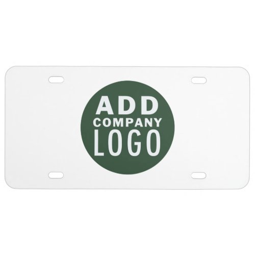 Your Business Logo Modern Simple Company Branded License Plate