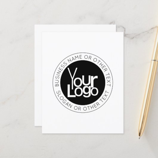 Your Business Logo & Modern Simple Editable Text (Front/Back In Situ)