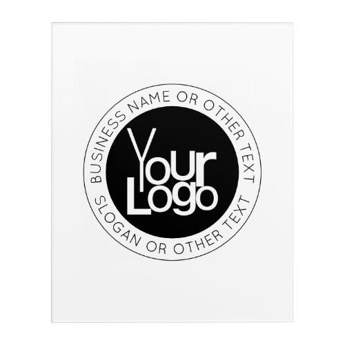 Your Business  Logo  Modern Simple Editable Text Acrylic Print