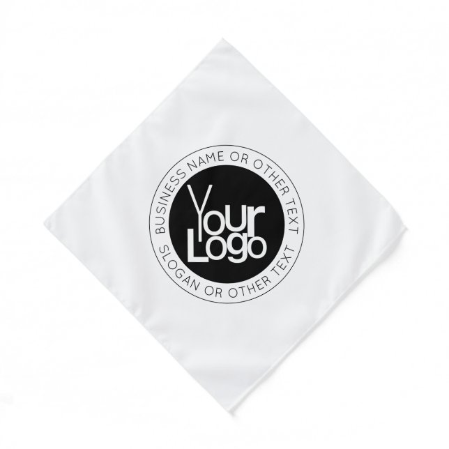 Your Business  Logo & Modern Simple Editable Text Bandana (Front)