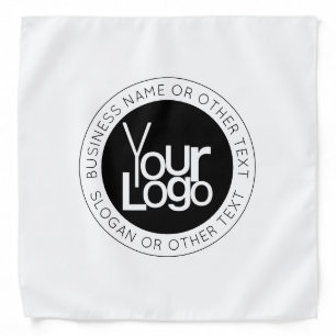 Your Business  Logo & Modern Simple Editable Text Bandana