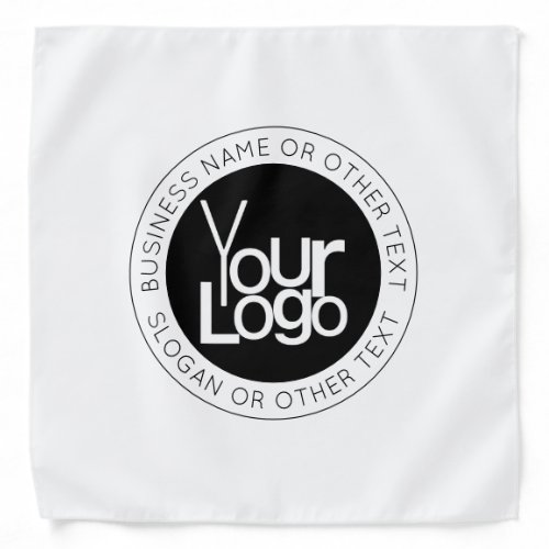 Your Business  Logo  Modern Simple Editable Text Bandana