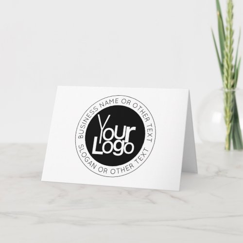 Your Business  Logo  Modern Simple Editable Text Card