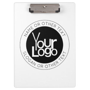 Your Business Logo & Modern Simple Editable Text Clipboard