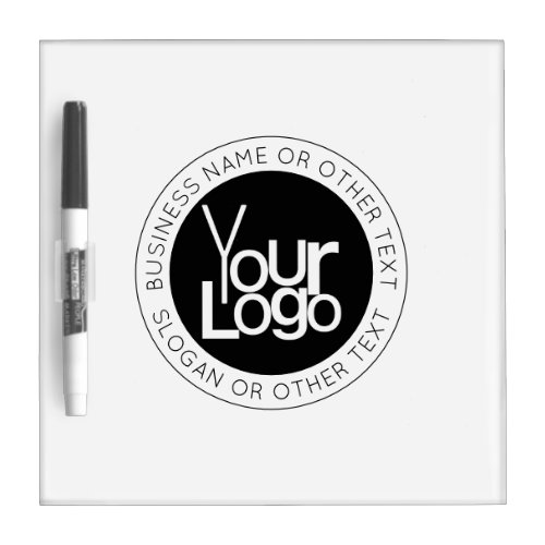 Your Business  Logo  Modern Simple Editable Text Dry Erase Board