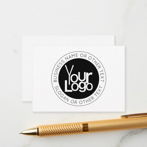 Your Business  Logo  Modern Simple Editable Text Enclosure Card