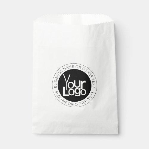 Your Business  Logo  Modern Simple Editable Text Favor Bag