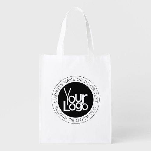 Your Business  Logo  Modern Simple Editable Text Grocery Bag