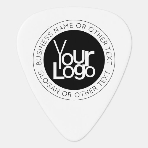 Your Business  Logo  Modern Simple Editable Text Guitar Pick