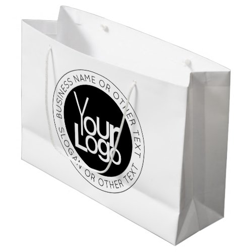 Your Business  Logo  Modern Simple Editable Text Large Gift Bag