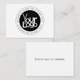 Your Business Logo & Modern Simple Editable Text Note Card