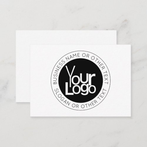 Your Business  Logo  Modern Simple Editable Text Note Card