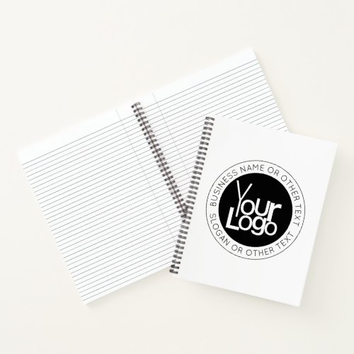 Your Business  Logo  Modern Simple Editable Text Notebook