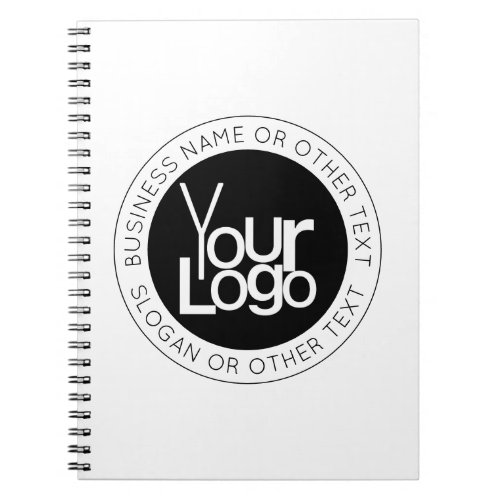 Your Business  Logo  Modern Simple Editable Text Notebook