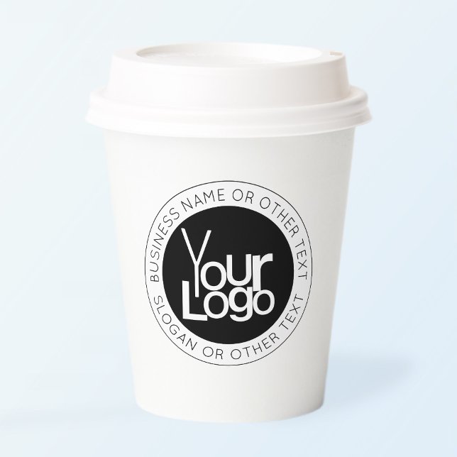 Your Business  Logo & Modern Simple Editable Text Paper Cups (Creator Uploaded)