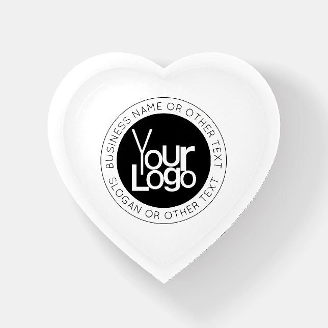 Your Business  Logo & Modern Simple Editable Text Paperweight (Front)