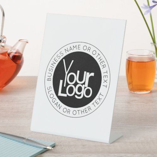 Your Business  Logo  Modern Simple Editable Text Pedestal Sign