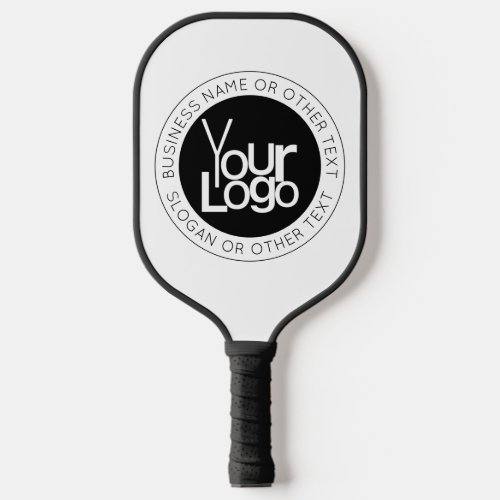 Your Business  Logo  Modern Simple Editable Text Pickleball Paddle