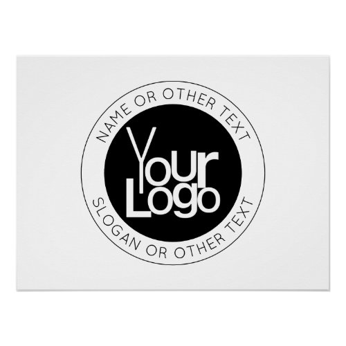 Your Business  Logo  Modern Simple Editable Text Poster