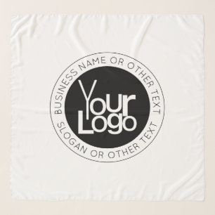 Your Business Logo & Modern Simple Editable Text Scarf