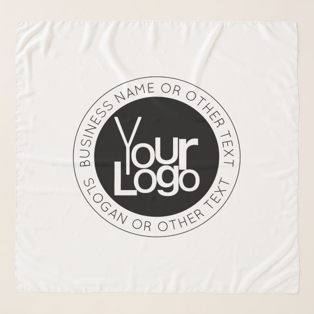 Your Business  Logo & Modern Simple Editable Text Scarf (Front)