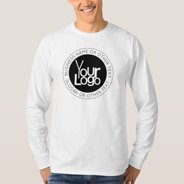 Your Business  Logo & Modern Simple Editable Text T-Shirt (Front)