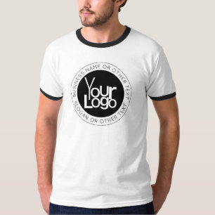 Your Business Logo & Modern Simple Editable Text T-Shirt