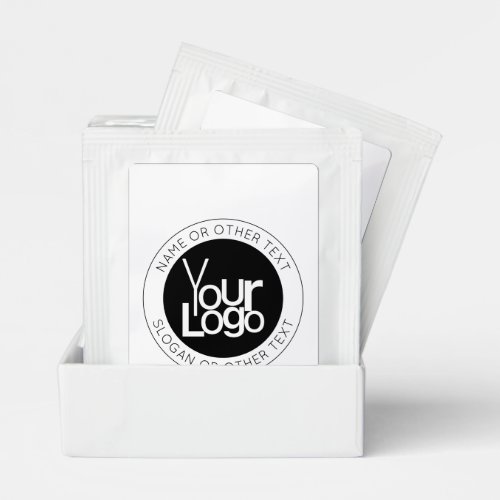 Your Business  Logo  Modern Simple Editable Text Tea Bag Drink Mix