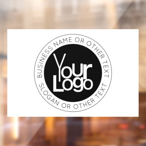 Your Business  Logo  Modern Simple Editable Text Window Cling