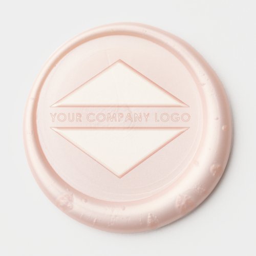 Your Business Logo Modern Simple Pearl Blush Wax Seal Sticker