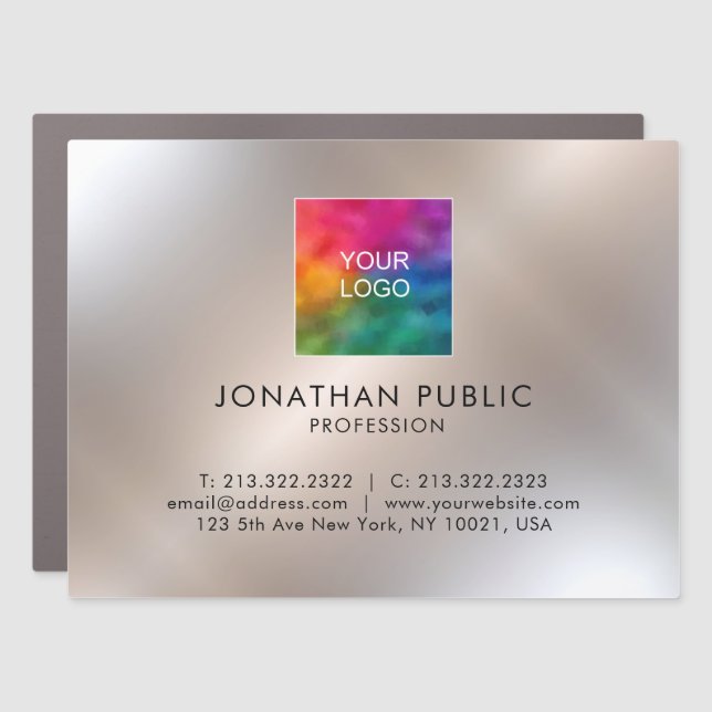 Your Business Logo Modern Template Custom Large Car Magnet (Front)